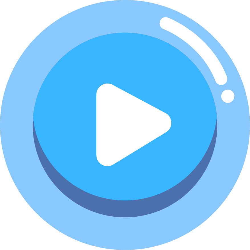 Play button blue